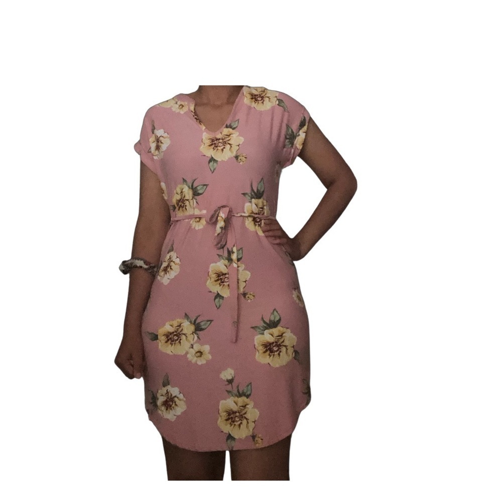 NOBO PINK FLORAL DRESS MEDIUM JUNIORS - Picture 2 of 4